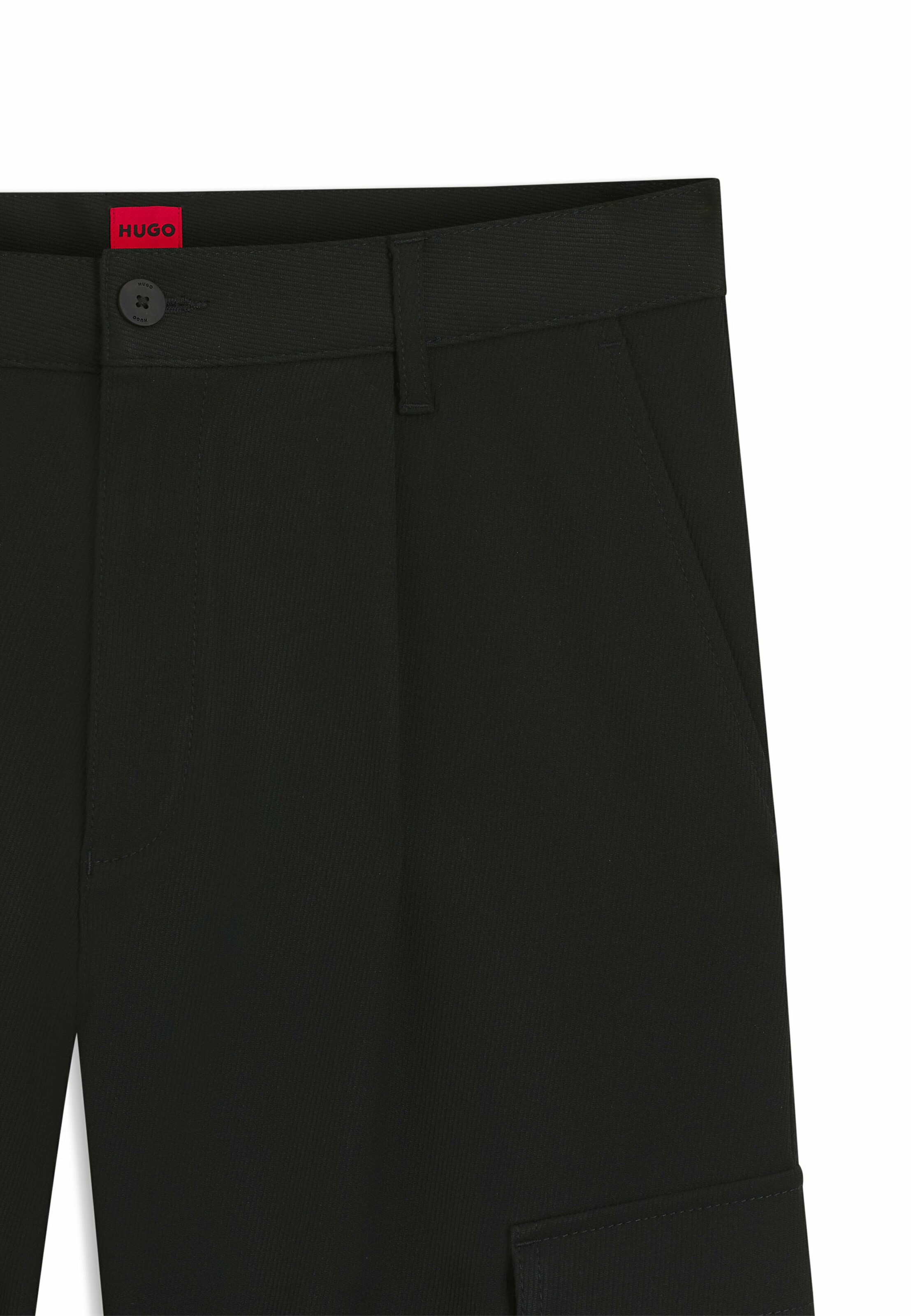 HUGO Tapered Cargo nadrágok 'Glavin261' - fekete