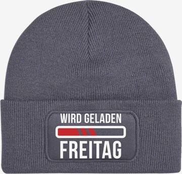 Youth Designz Beanie 'Freitag wird geladen' in Grey: front