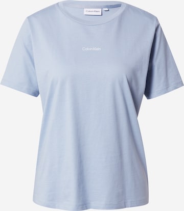 T-shirt Calvin Klein en bleu : devant