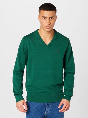 Pull-over TOMMY HILFIGER en vert : devant