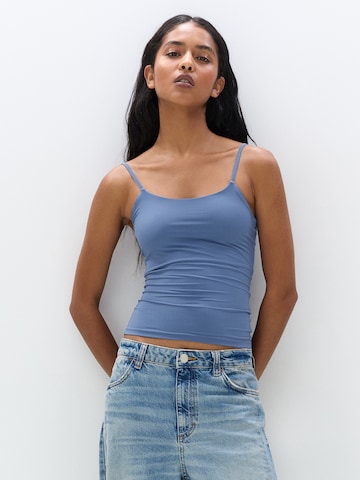 Pull&BearTop - plava boja: prednji dio