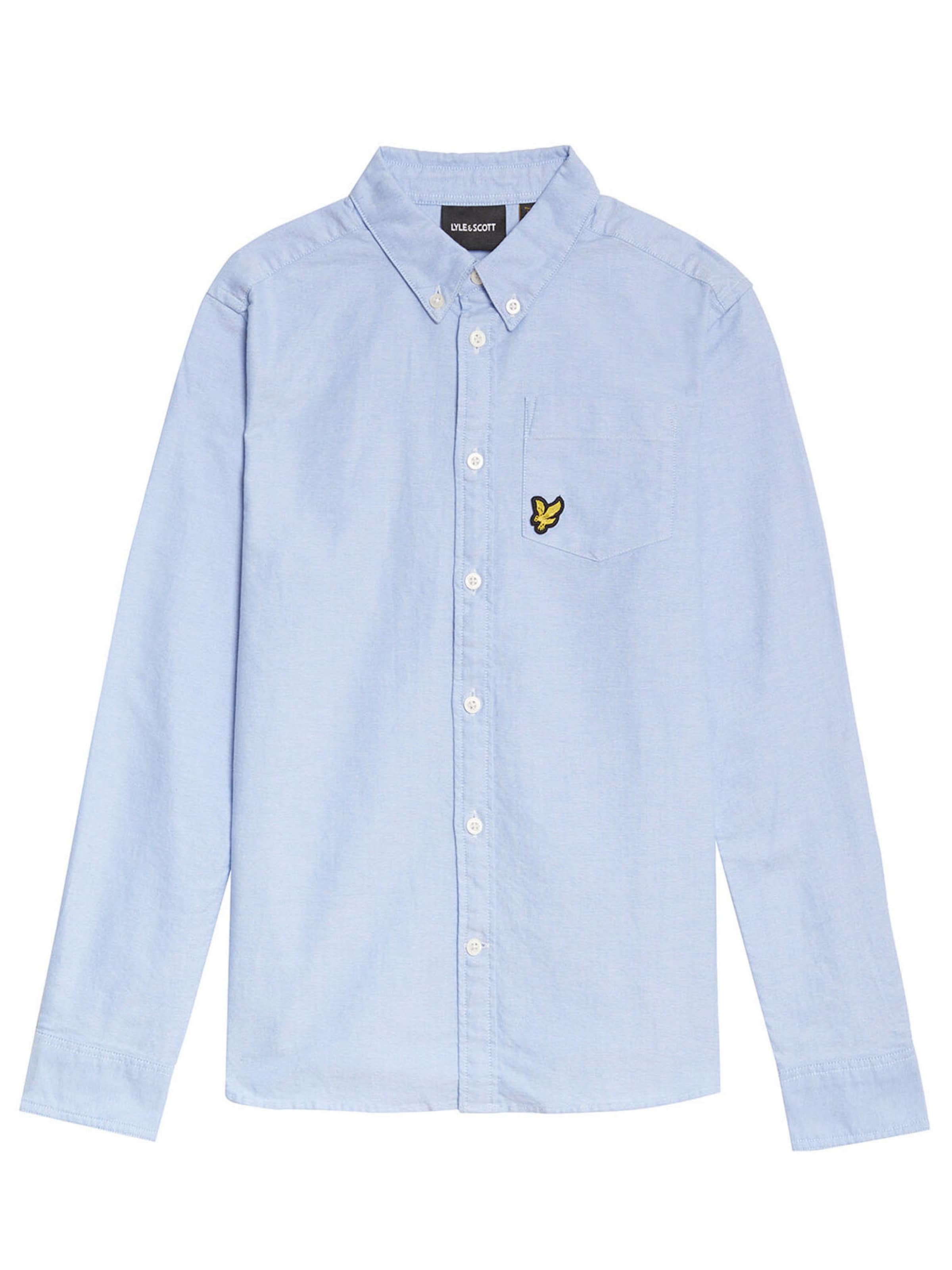 Lyle & Scott Regular fit Overhemd in Blauw: voorkant