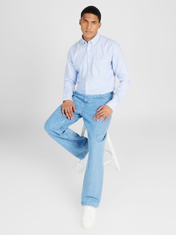 Only & Sons جينز مضبوط قميص 'NEIL' بلون أزرق