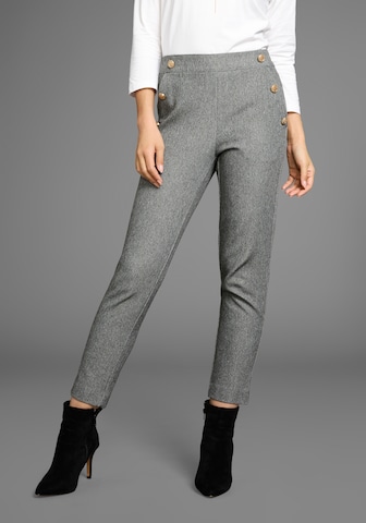 LAURA SCOTT Slim fit Pants in Grey: front
