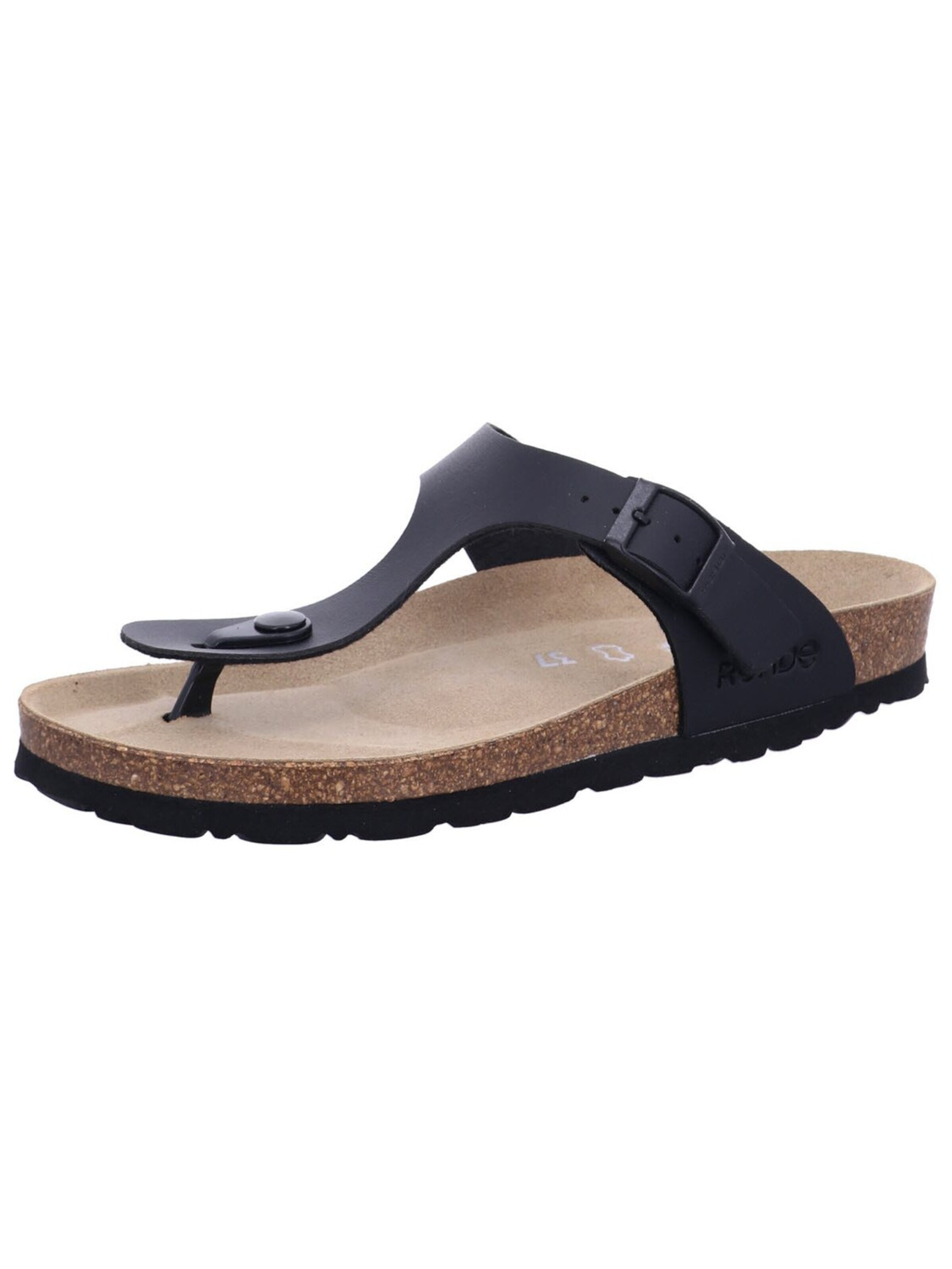 Tongs 'Pantolette Damen 5628 90 Kunststoff (Synthetik) in schwarz' ROHDE en noir : devant