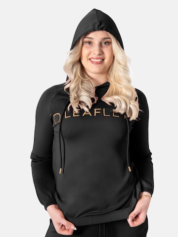 LEAFLETIC Sweatshirt 'Leafletic Women's Cropped Hoodie' in Black