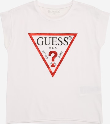 GUESS Тениска в бяло: отпред