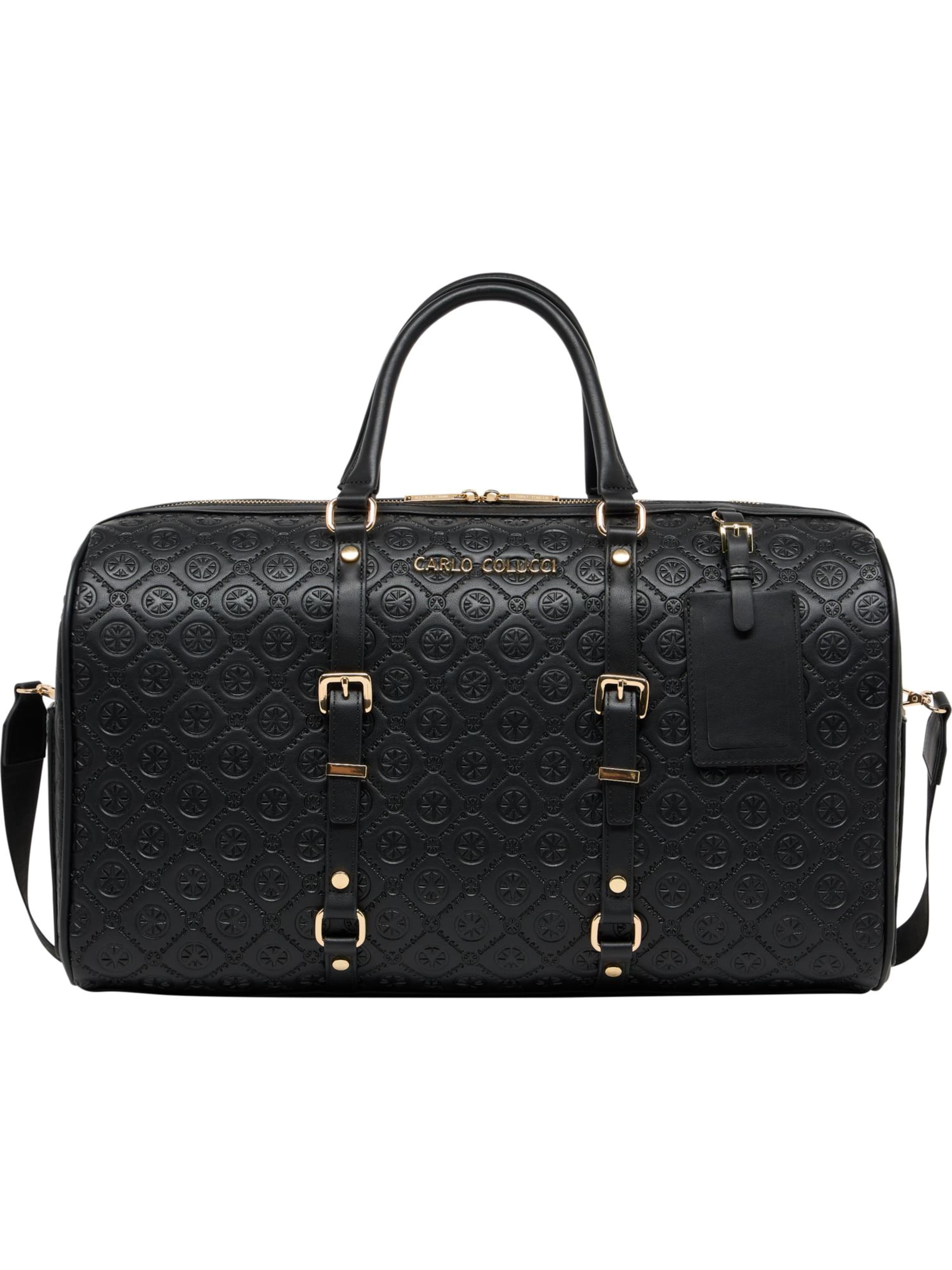 Carlo Colucci Weekendtas &#x27;Elian&#x27; in Zwart: voorkant