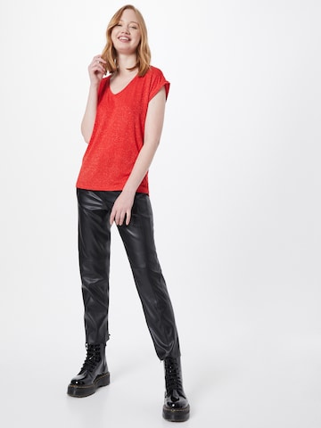 PIECES T-Shirt 'Billo' in Rot