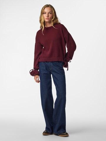 PIECES Sweater 'PCFie' in Red