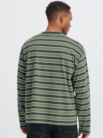 BLEND - Sudadera 'BHKhalid Striped' en verde