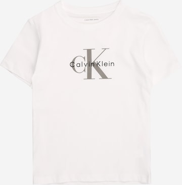 T-Shirt Calvin Klein Jeans en blanc : devant