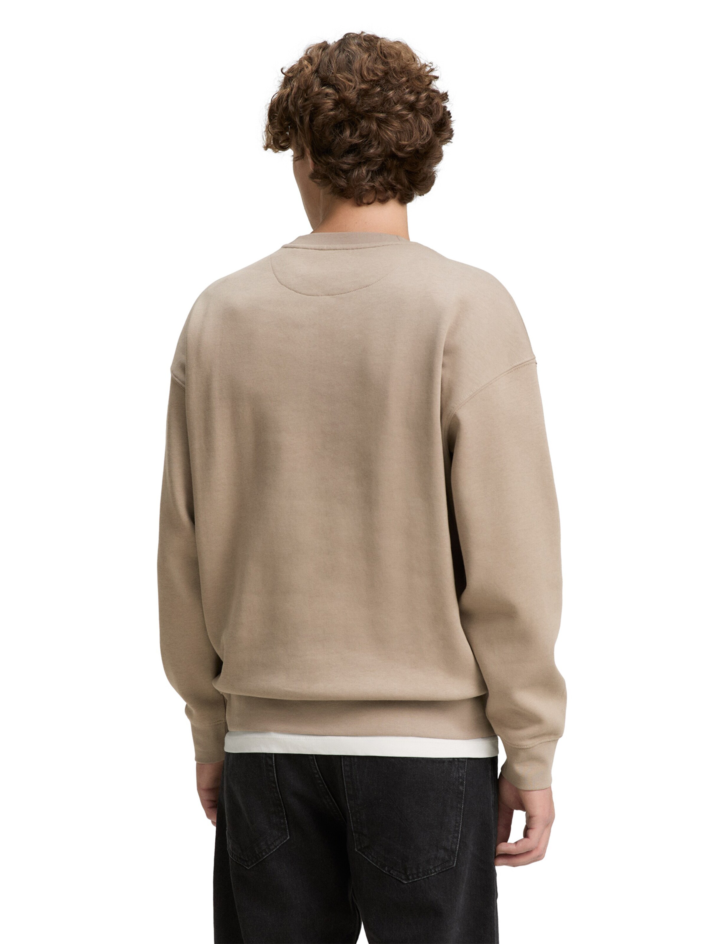 TOM TAILOR DENIM Sweatshirt in Brown