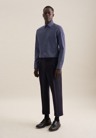 SEIDENSTICKER - Ajuste estrecho Camisa 'Smart Essentials' en azul