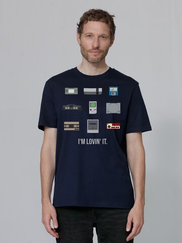 T-Shirt 'Videogames' Watapparel en bleu : devant