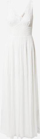 LACE & BEADS Evening Dress 'Lorelai' in White: front