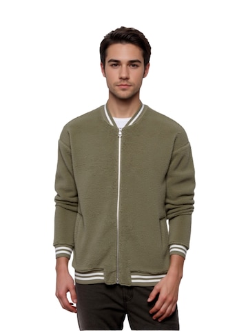Only & Sons Fleece Jacket 'Kyler Remy' in Green: front