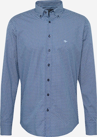 FYNCH-HATTON Regular fit Button Up Shirt in Blue: front