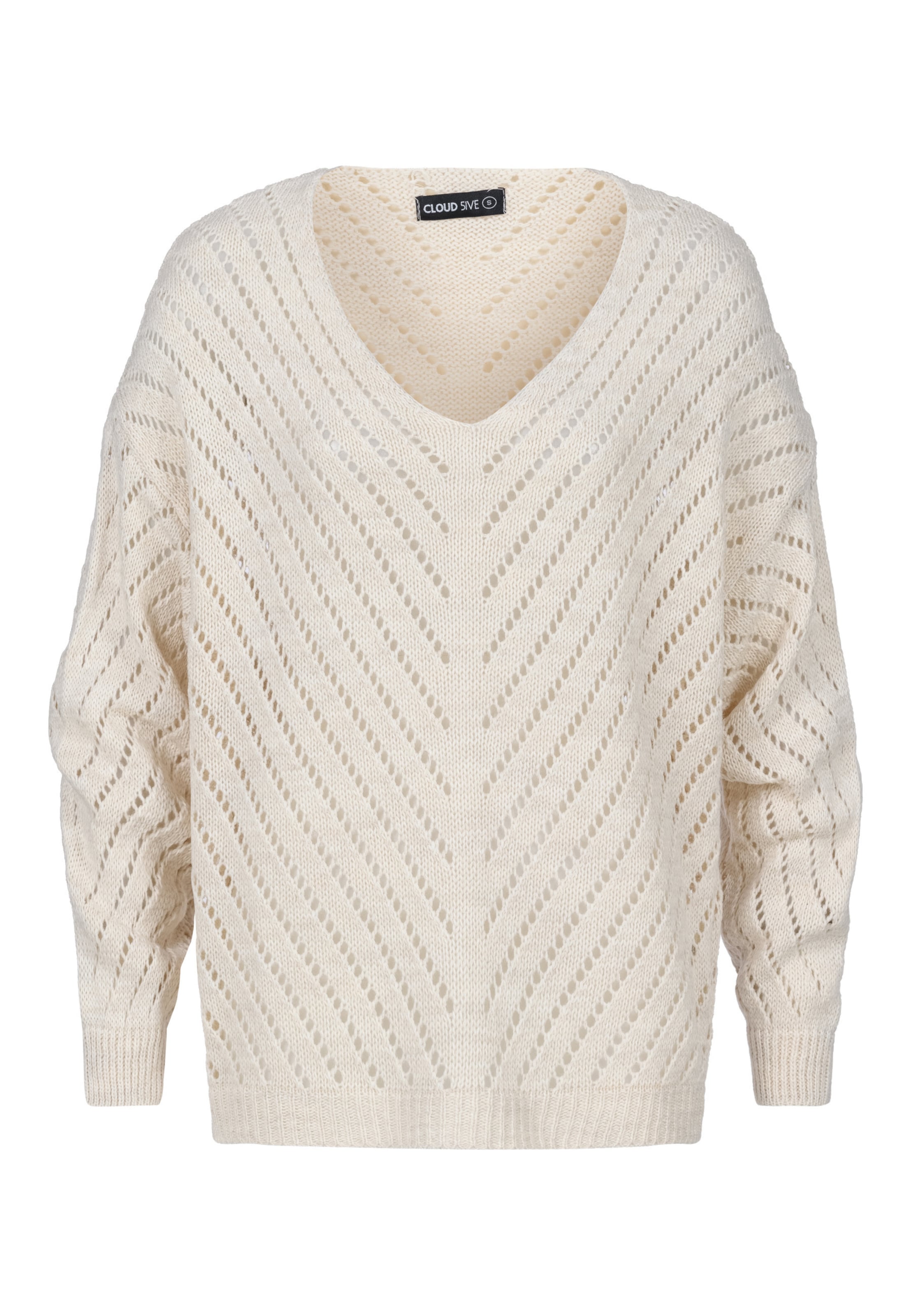Cloud5ive Pullover 'Knit' in beige, Produktansicht