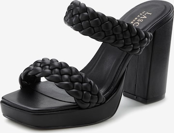 LASCANA Mules in Black: front