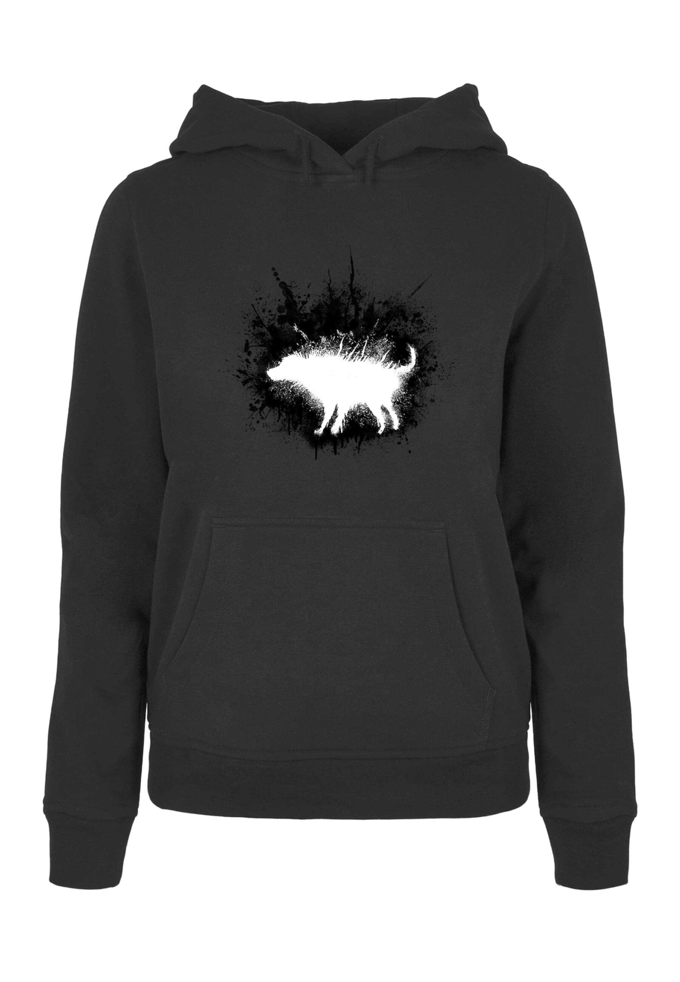 Merchcode Sweatshirt 'Dirty Dog' in Grijs: voorkant