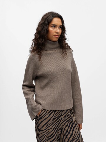 OBJECT Sweater 'OBJVIOLA' in Brown: front