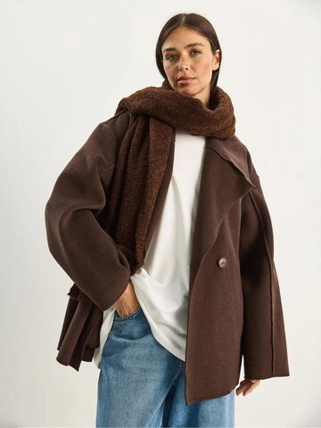 Bianco Lucci Between-Seasons Coat in Brown