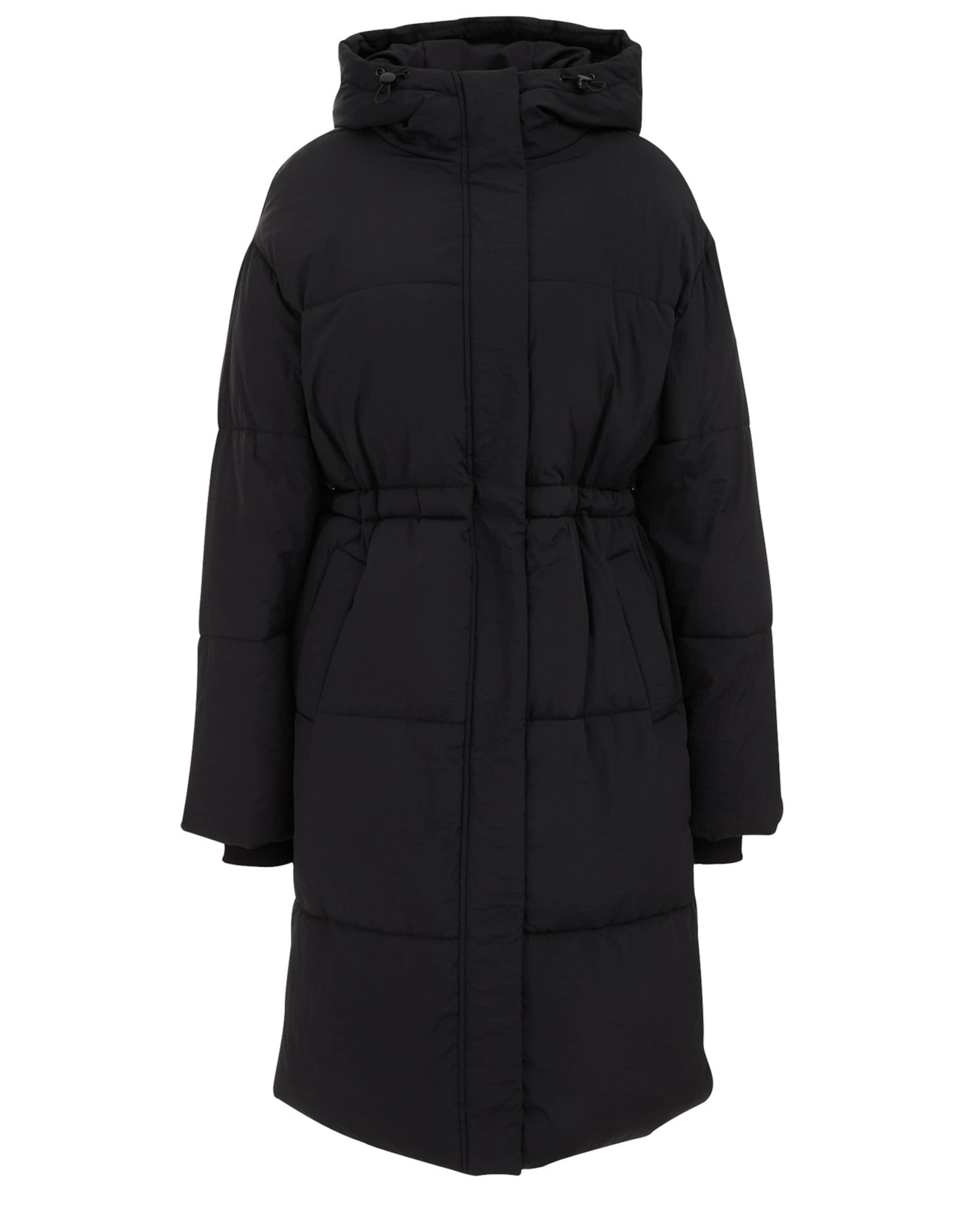 melns WE Fashion Ziemas jaka: no priekšpuses