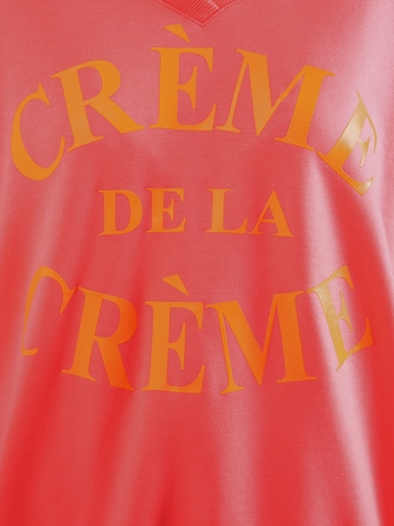 Sweat-shirt 'Creme de la Creme' miss goodlife en rose