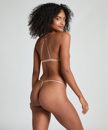 Hunkemöller String 'Free The Nipple' in Braun