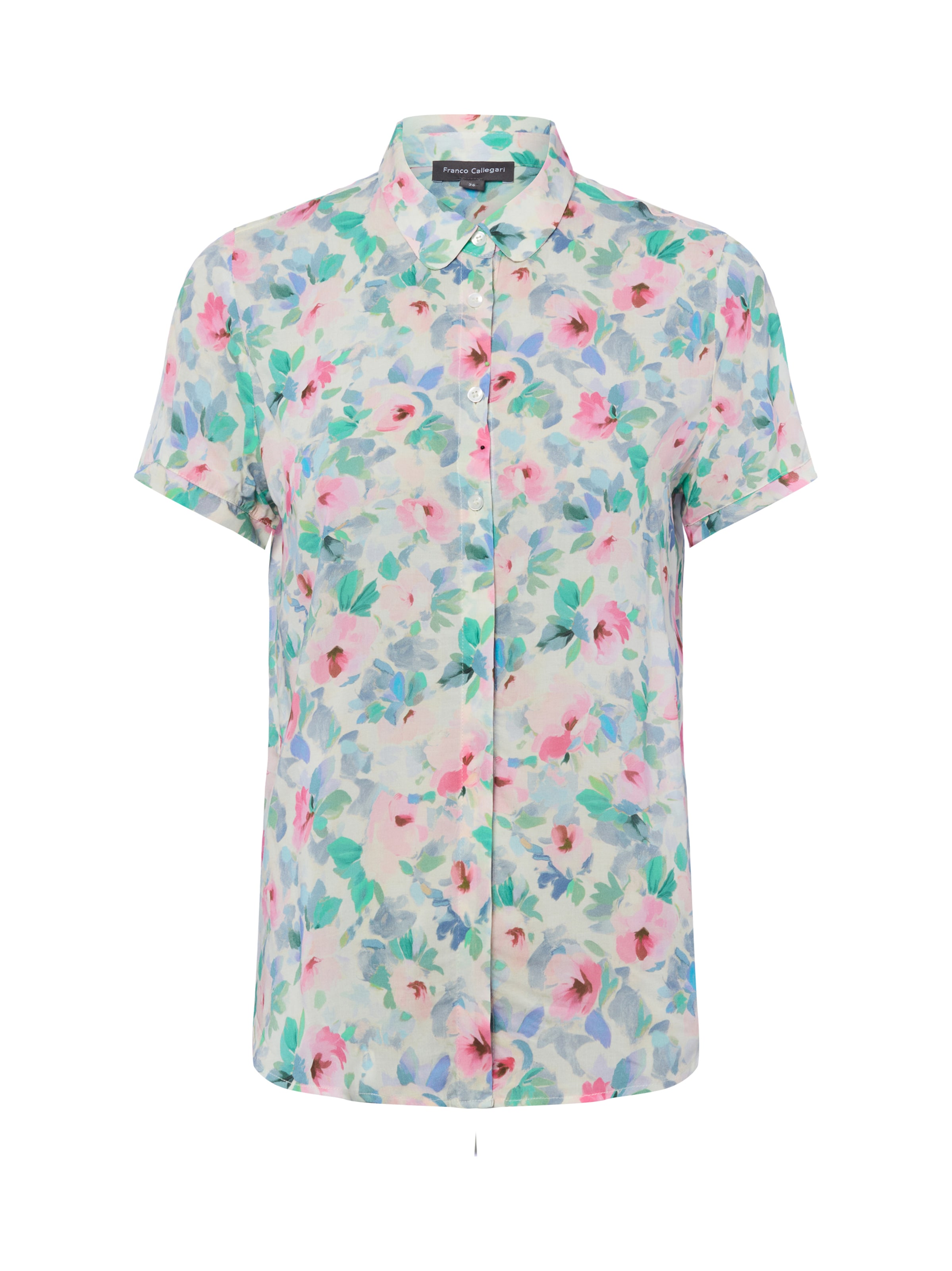Franco Callegari Blouse 'Samantha' in Blauw: voorkant