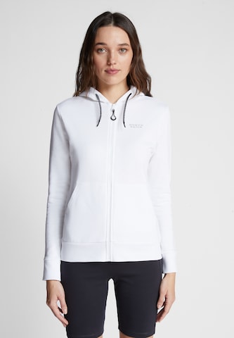 North Sails Athletic Zip-Up Hoodie in White: front