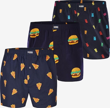 Boxers ' Motive ' Happy Shorts en bleu : devant