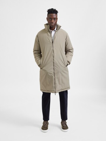 SELECTED HOMME Between-Seasons Coat 'Titan' in Beige