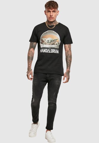 Mister Tee Regular fit T-shirt 'Baby Yoda Mandalorian' i svart