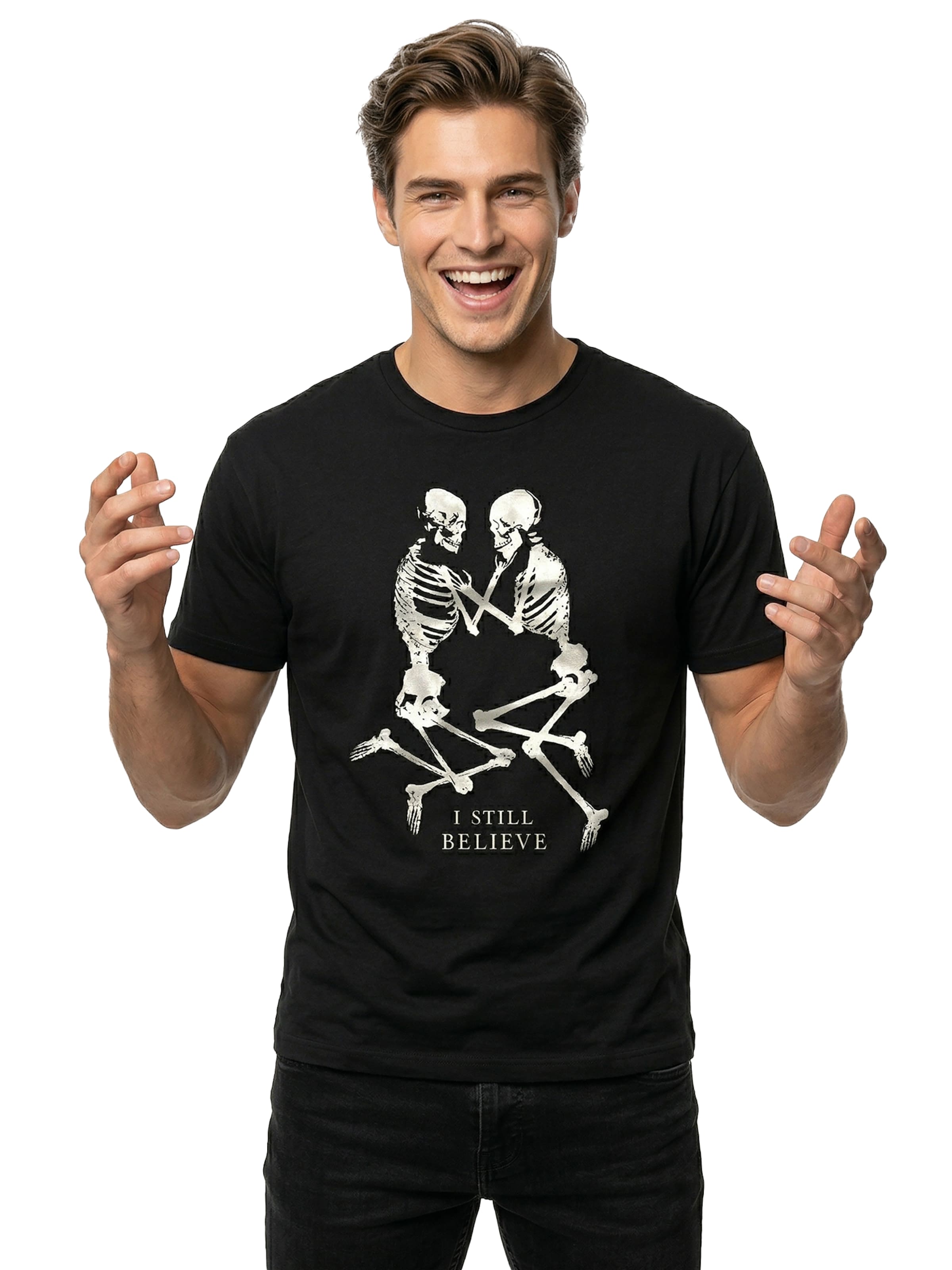 MAKAYA Shirt 'I still believe' in Black