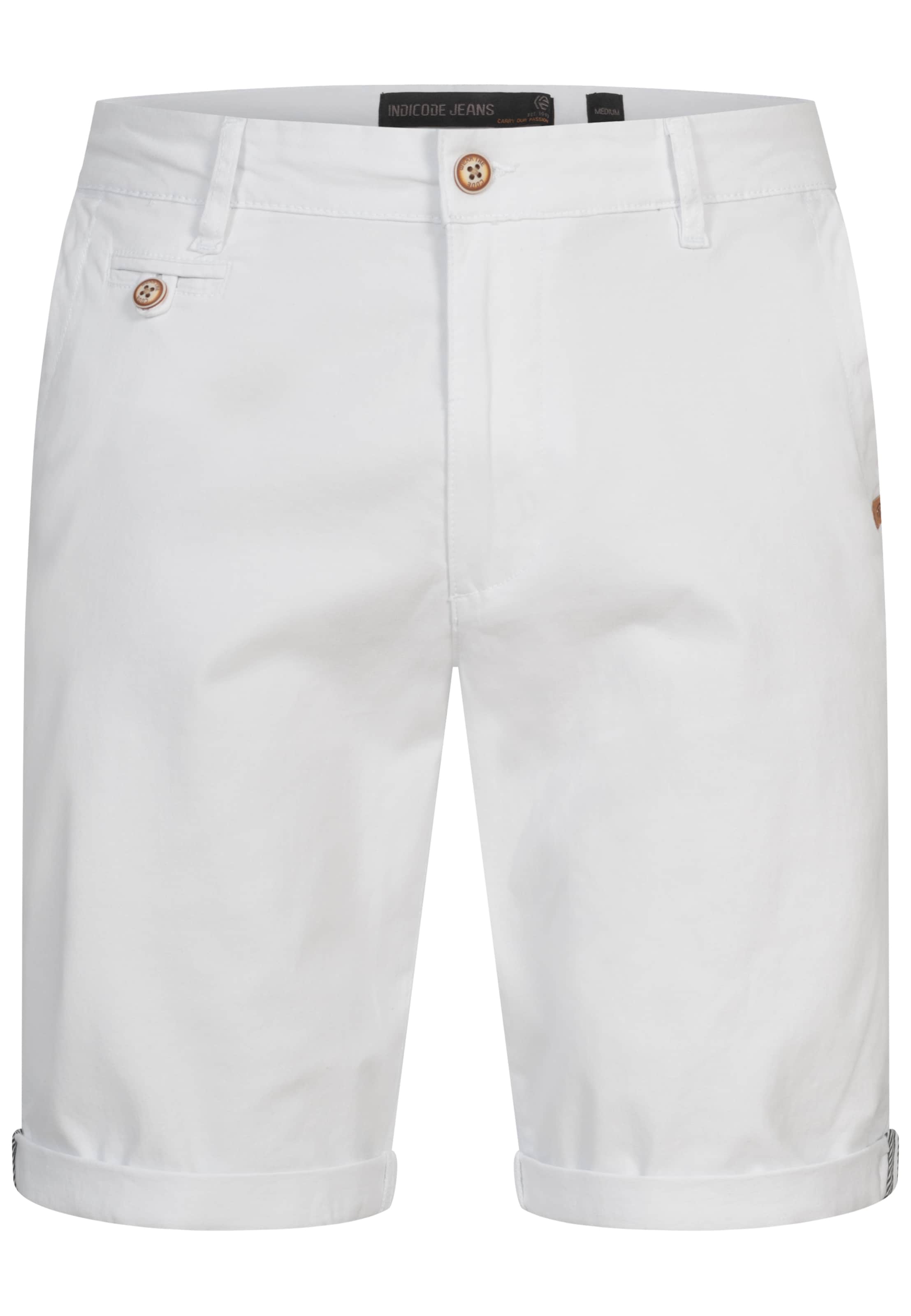 INDICODE JEANS Shorts 'Cuba' in Weiß: Vorderseite