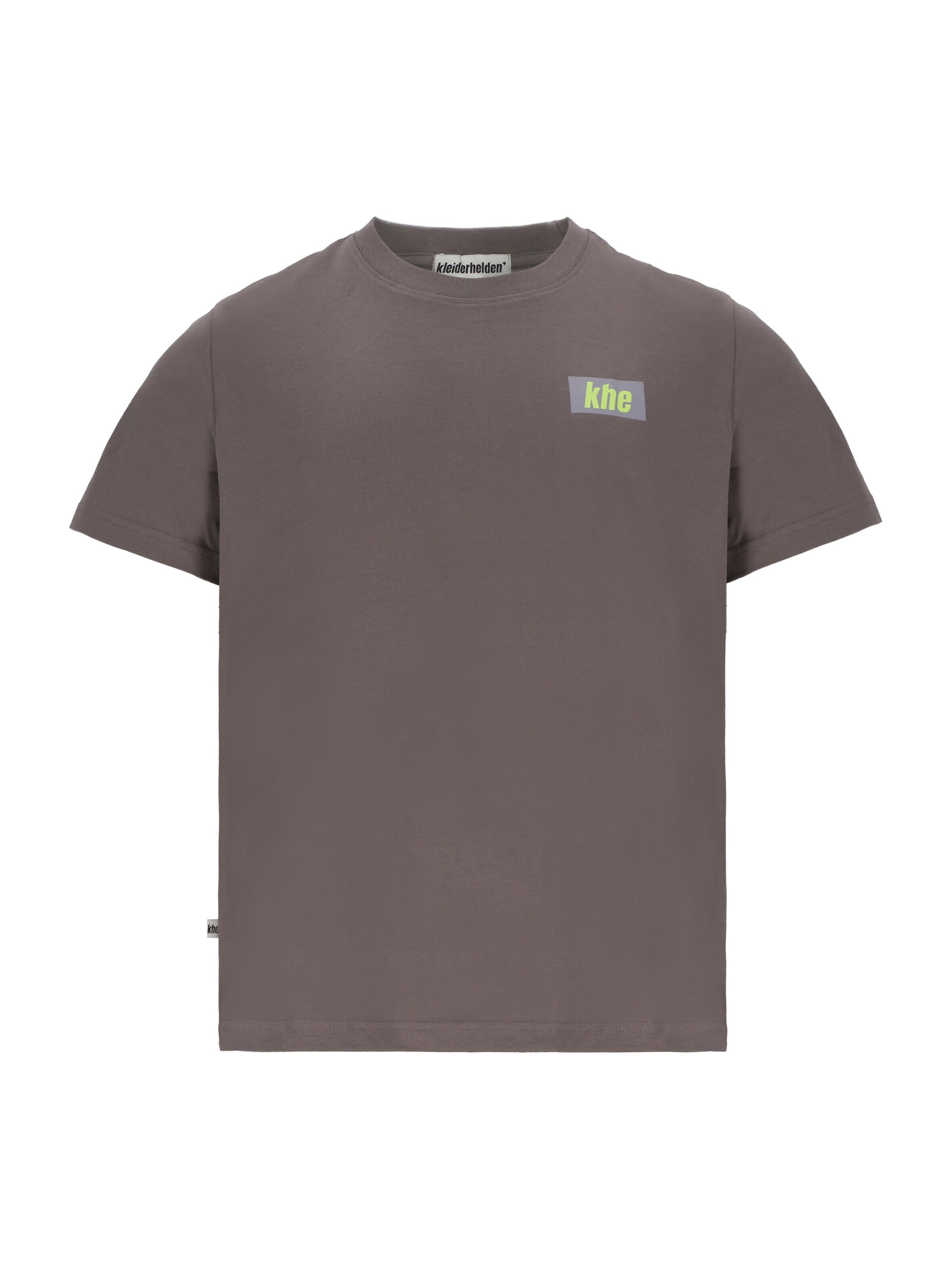 kleiderhelden Shirt 'kheTee Unisex "Letterbox", boxy fit, T-Shirt made from regenerative cotton' in Grey: front