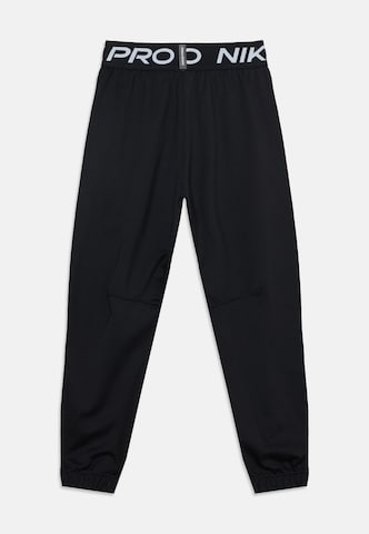 NIKE Дънки Tapered Leg Спортен панталон 'Nike Pro' в черно: отпред