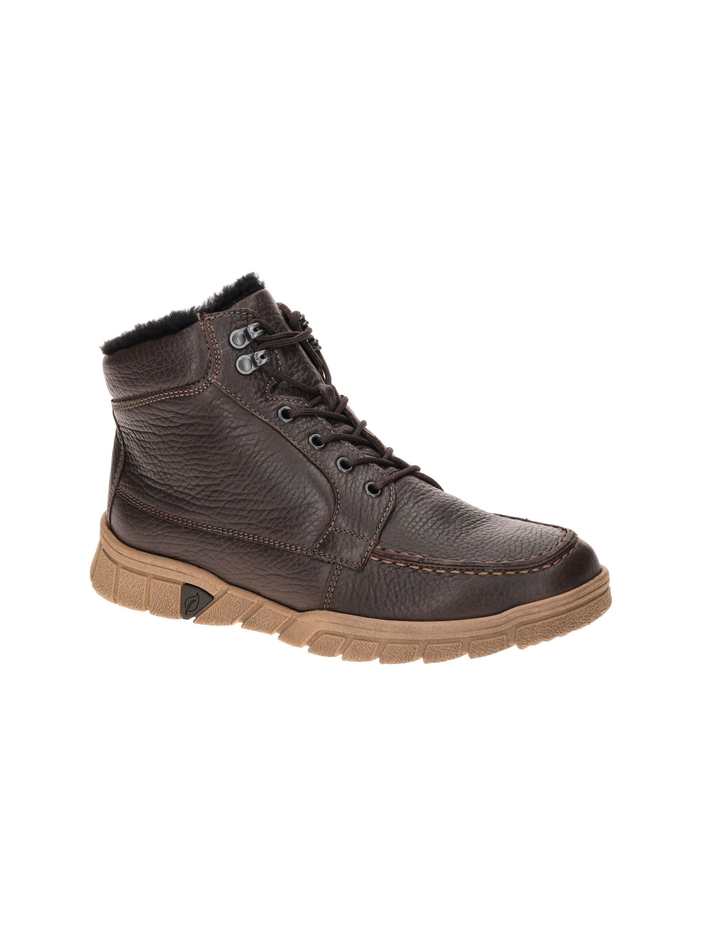 WALDLÄUFER Lace-Up Boots 'Lino' in Brown: front