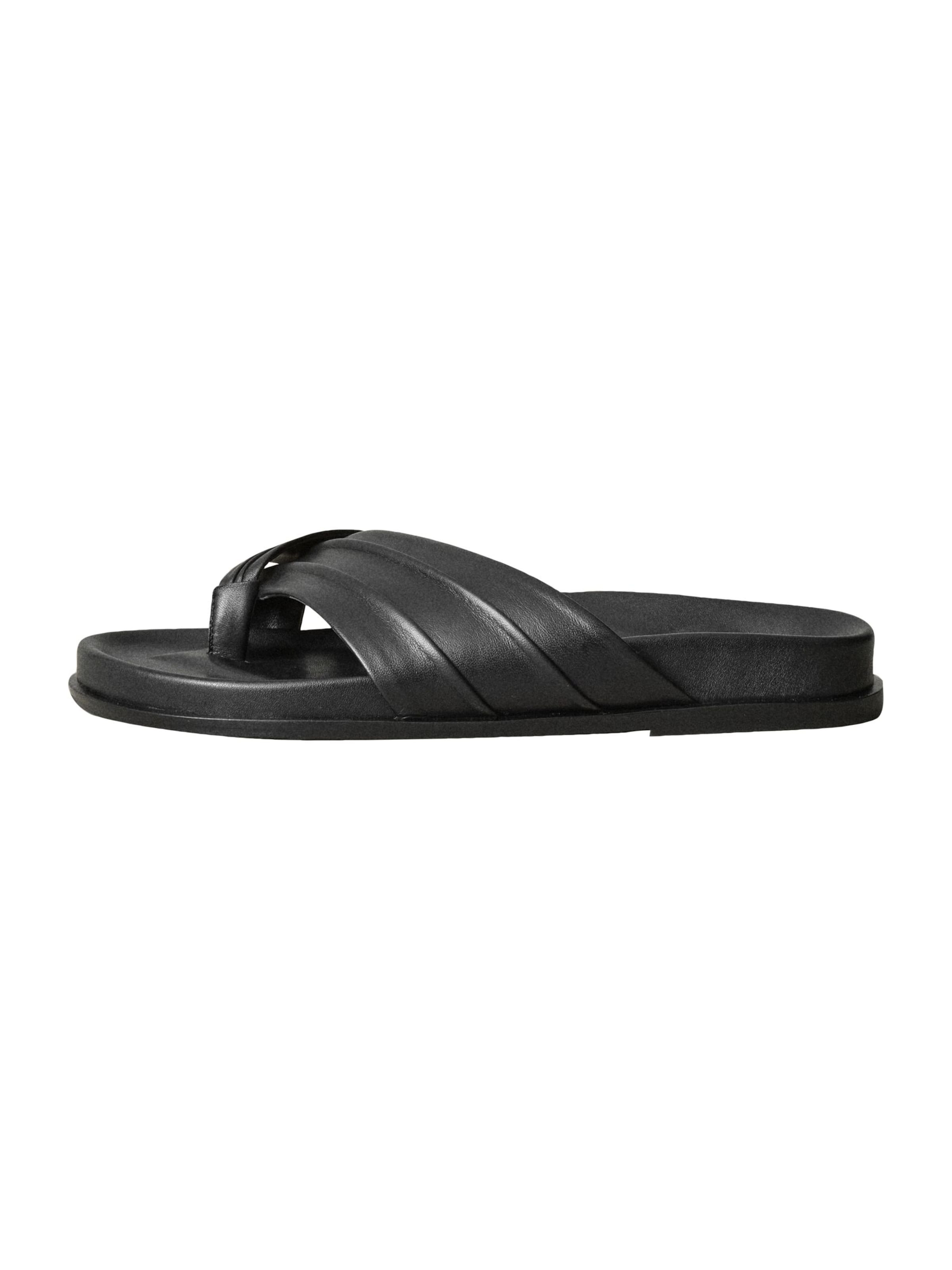 Next T-bar sandals in Black: front