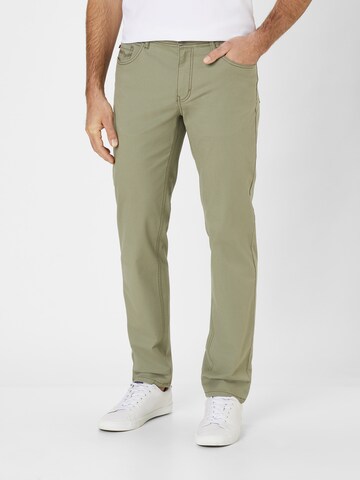 REDPOINT Regular Pants in Green: front