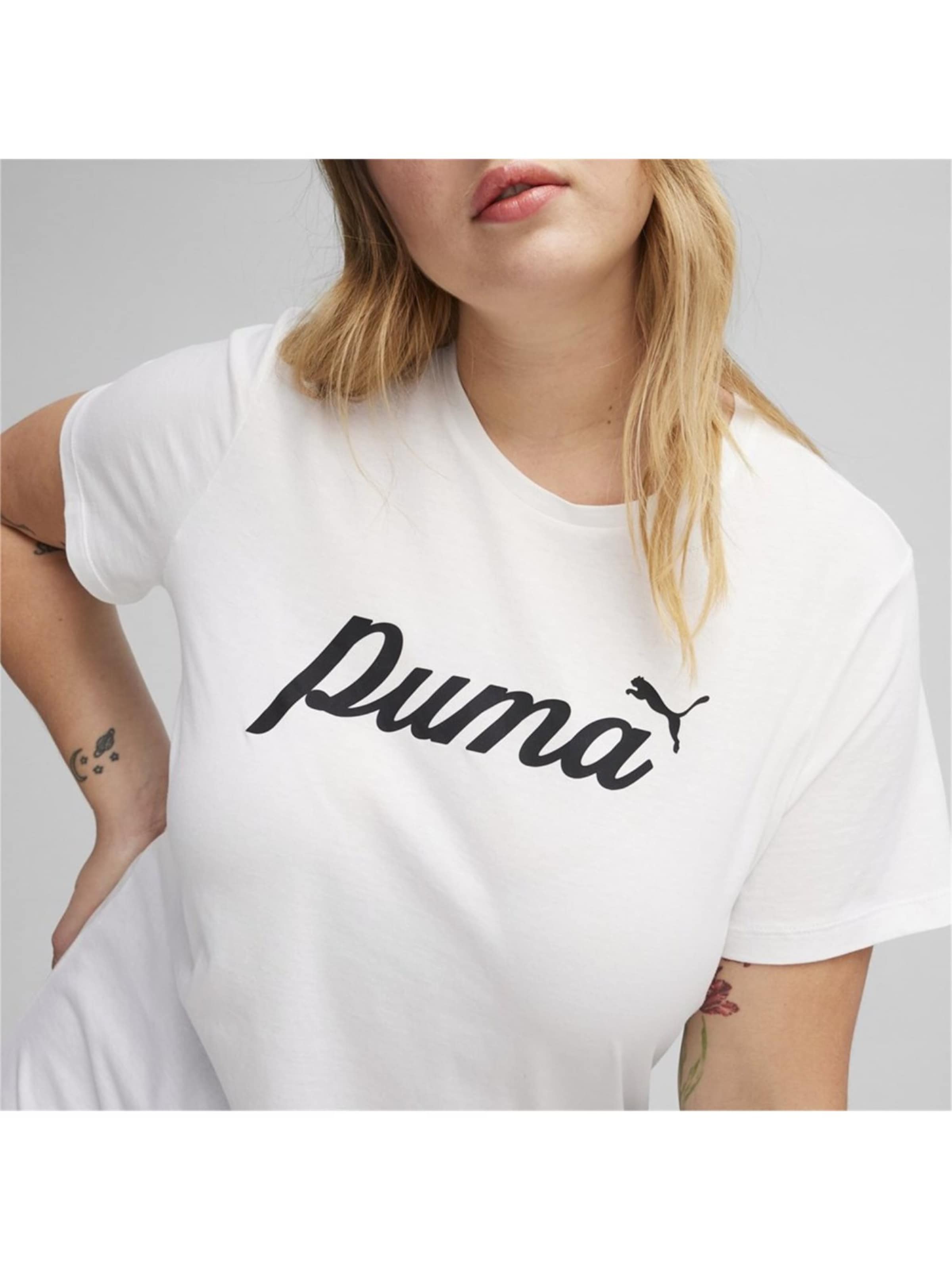 PUMA Shirt 'Ess+ Script' in White