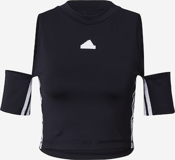 ADIDAS SPORTSWEAR Funkcionalna majica | črna barva: sprednja stran