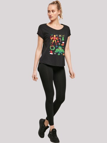 T-shirt 'Marvel Universe Iron Man And Hulk Christmas Day' F4NT4STIC en noir