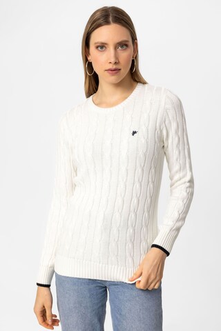 DENIM CULTURE Sweater 'KENDALL' in White: front