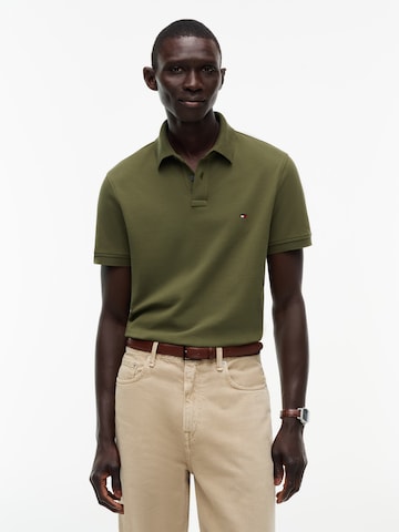 TOMMY HILFIGER Тениска 'Core 1985' в зелено: отпред