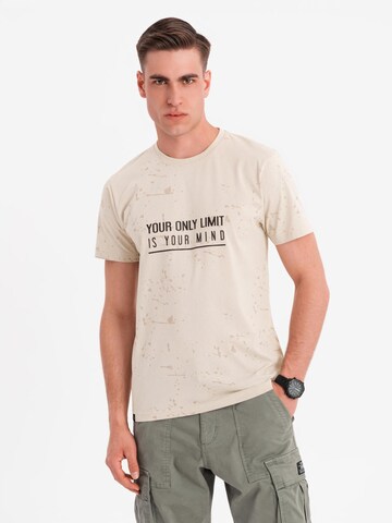 T-Shirt Ombre en beige