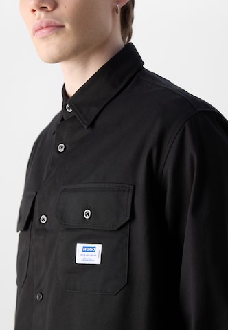 HUGO Regular fit Button Up Shirt 'Ekynone' in Black