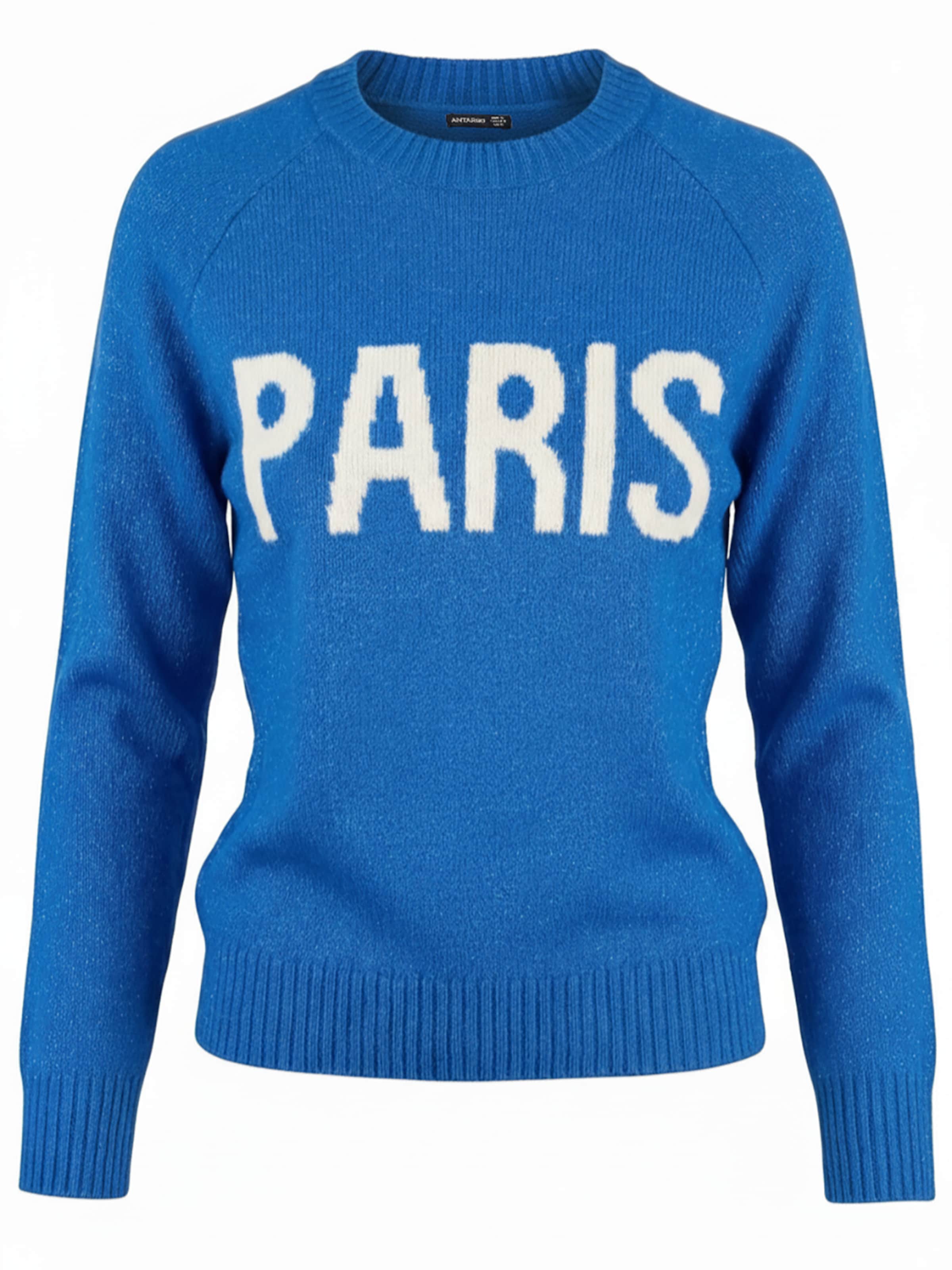 antargo Sweater 'INTARSIA SWEATER' in Blue: front